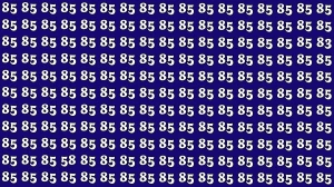 Optical Illusion: Within 8 Seconds Spot The Number 58 and 83 among 85