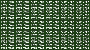 Optical Illusion: Within 8 Seconds Spot The Number 7796 among 7769