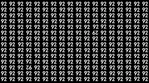 Optical Illusion: Within 9 Seconds Spot The Inverted 92 and 29 among 92s