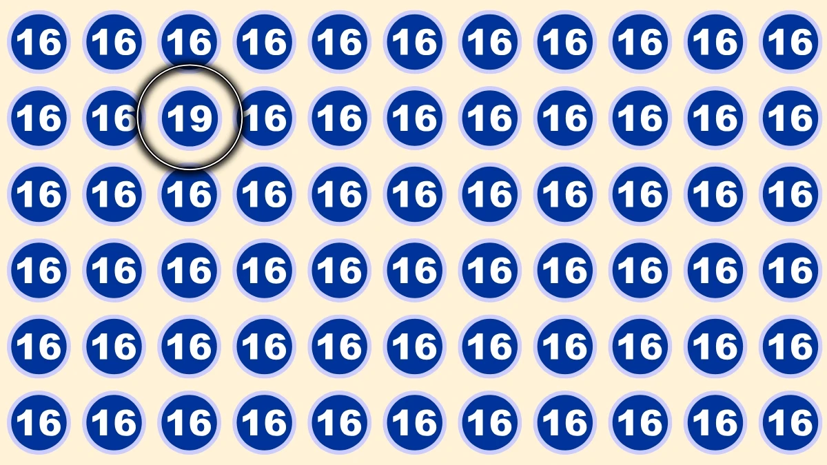 Brain Teaser: Only Sharp Eyes Can Find the Odd Number 19 in 5 Seconds! Brain Teaser: Only Sharp Eyes Can Find the Odd Number 19 in 5 Seconds!