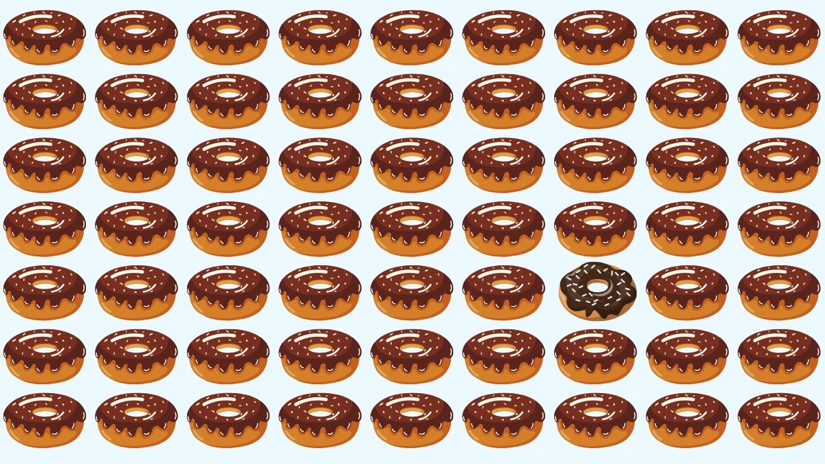 Optical Illusion: Can You Identify the Odd Donut in 5 Seconds? Optical Illusion: Can You Identify the Odd Donut in 5 Seconds?