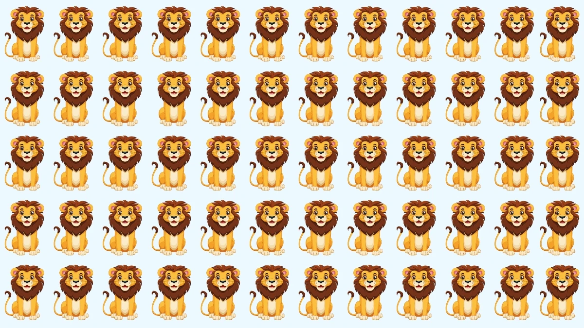 Optical Illusion: Can Your Eyes Catch the Odd Lion in 6 Seconds?