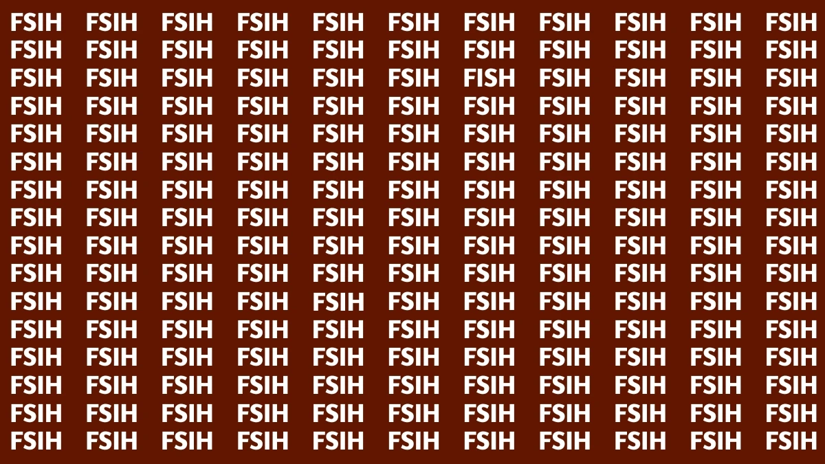 Optical Illusion IQ Test: How Fast Can You Spot the Word ‘FISH’?