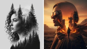 Top 10 Gemini AI Photo Editing Prompts Copy-Paste for Girls to Craft Enchanting Cinematic Double Exposure Portraits