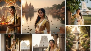 Top Insta Trending South Indian Saree Gemini AI Photo Prompts Create Traditional and Divine Portraits