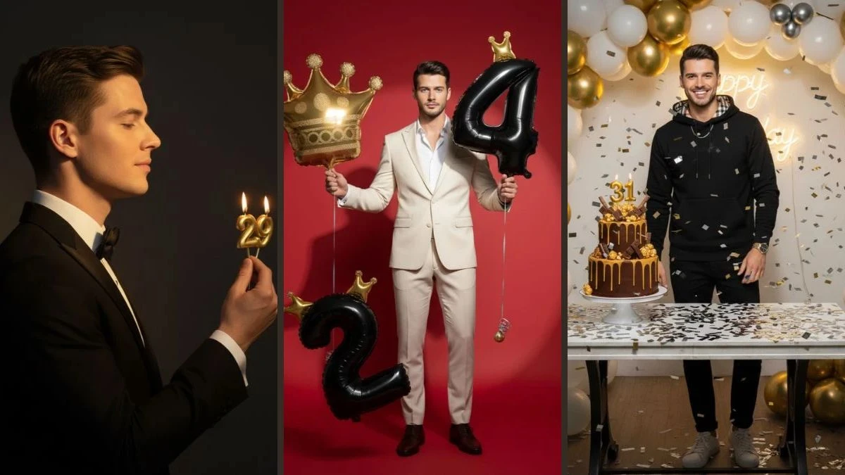 Viral Gemini AI Birthday Photo Editing Prompts Copy-Paste for Boys Stylish and Realistic 4K Professional Portraits