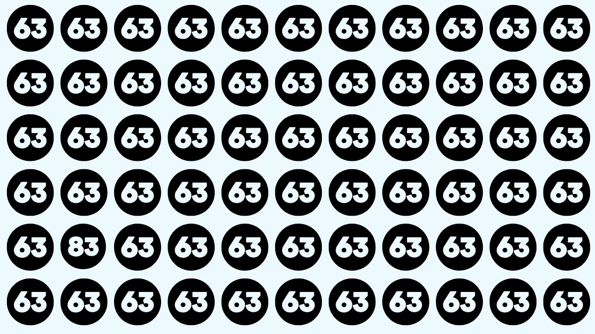 Brain Teaser: Can You Spot the Number 83 in 5 Seconds? Brain Teaser: Can You Spot the Number 83 in 5 Seconds?