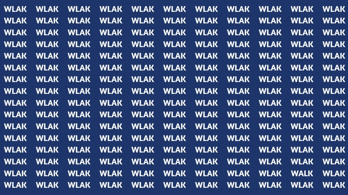 Brain Teaser: Can You Spot the Word WALK in 5 Seconds?