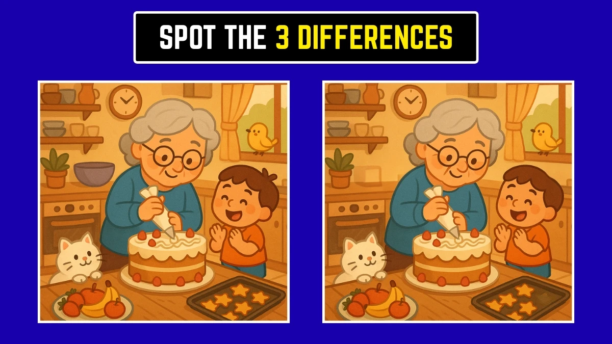 Brain Teaser: Spot the 3 Hidden Differences in Under 8 Seconds