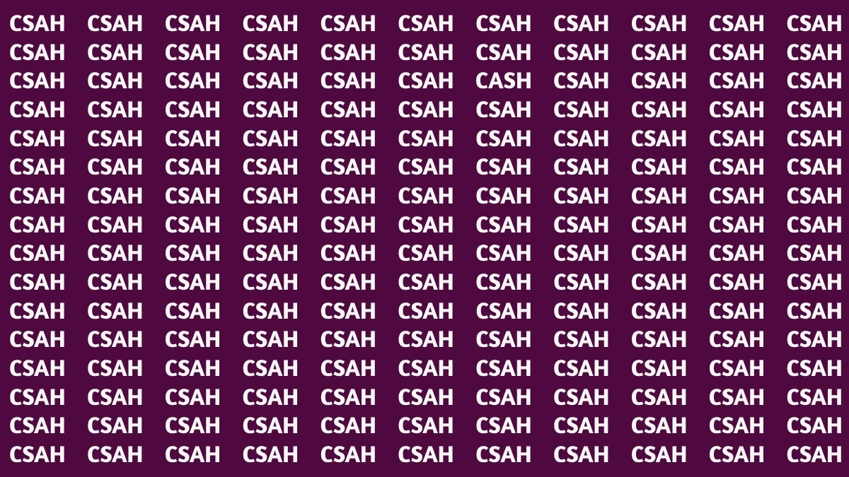 Brain Teaser: Spot the Word 'CASH' Before Time Runs Out!