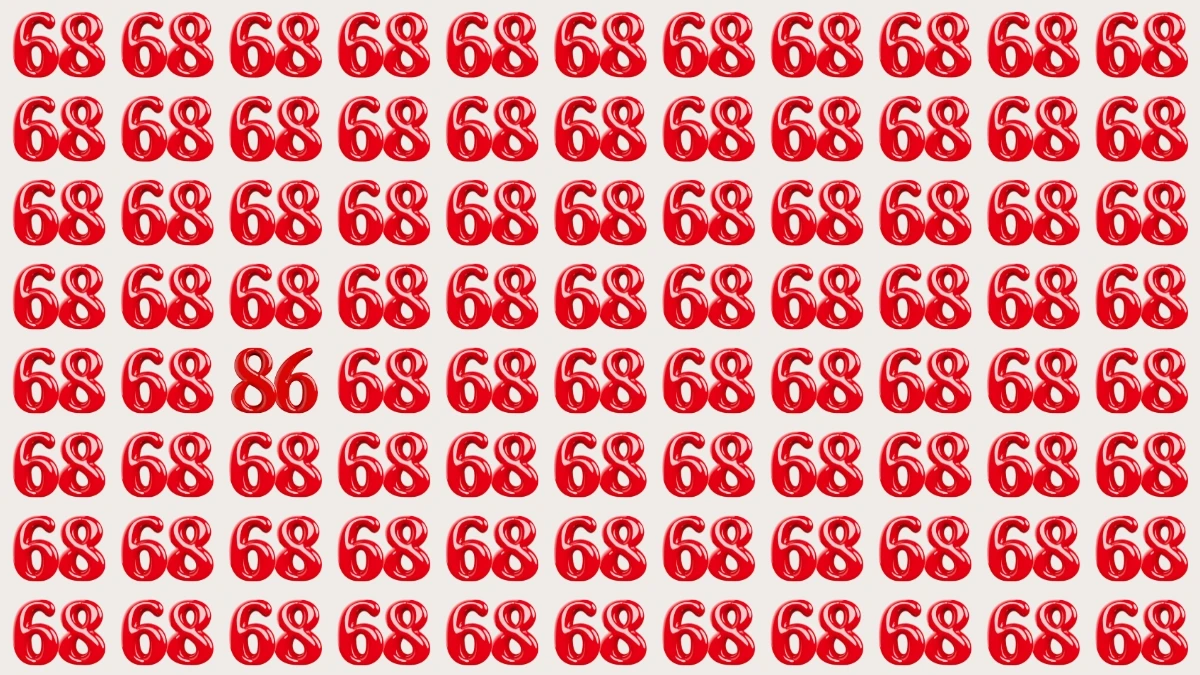 Optical Illusion: Can You Find the Number 86 in 6 Seconds?