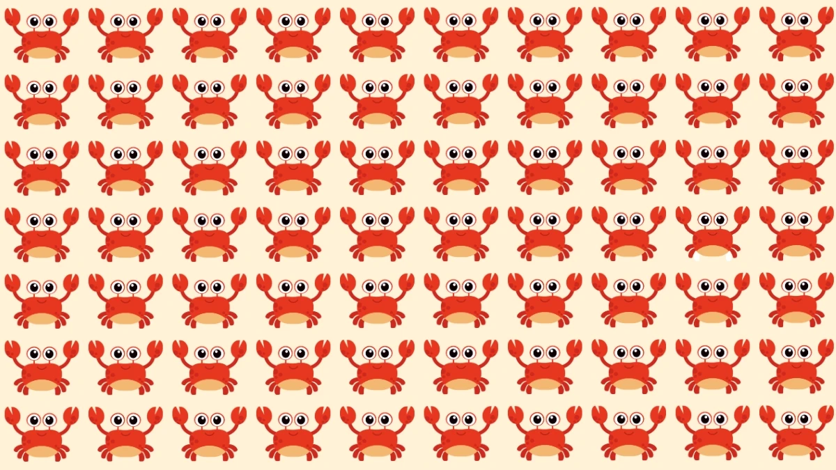 Optical Illusion: Can You Find the Odd Crab in 7 Seconds?
