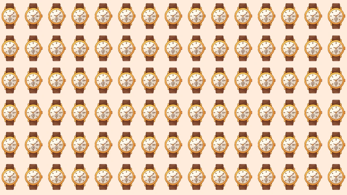 Optical Illusion: Can You Find the Odd Watch in 7 Seconds? Optical Illusion: Can You Find the Odd Watch in 7 Seconds?