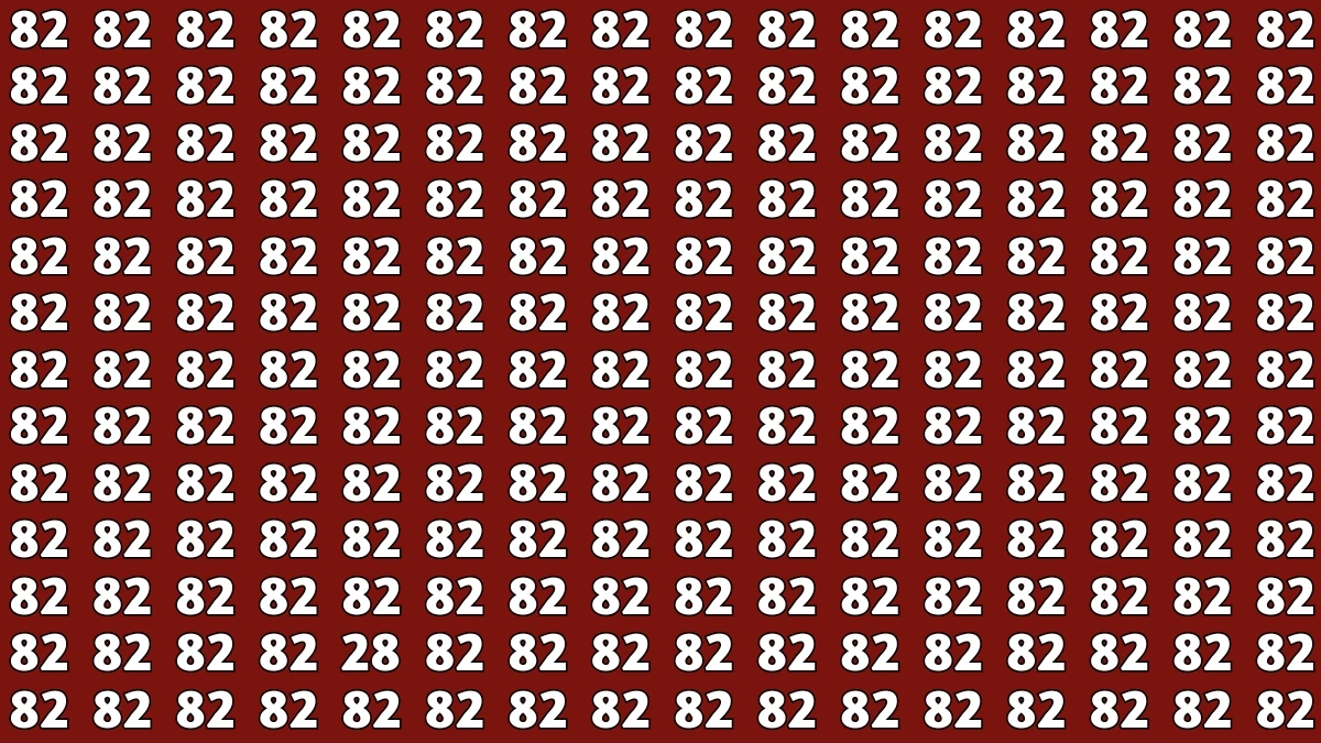 Optical Illusion: Can You Identify the Number 28 in Just 7 Seconds?