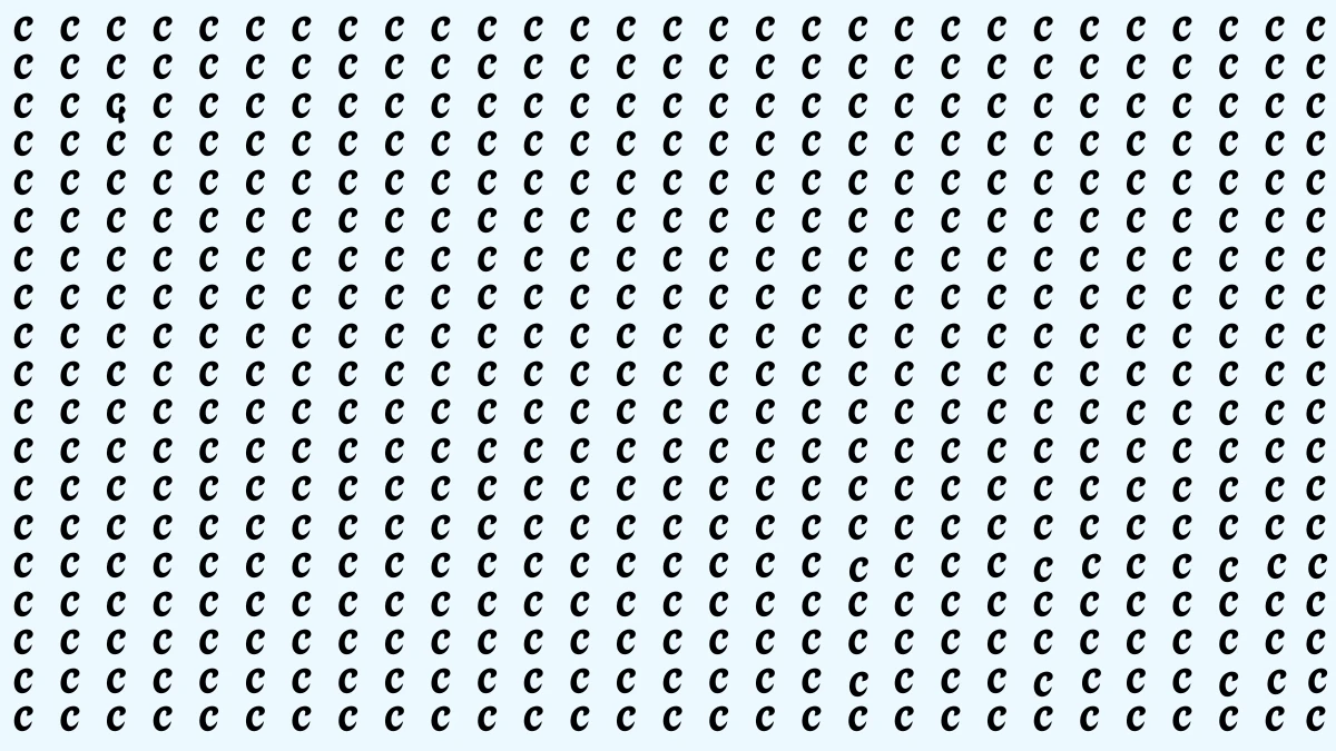 Optical Illusion: Can You Spot the G in a Sea of Cs Within 5 Seconds?