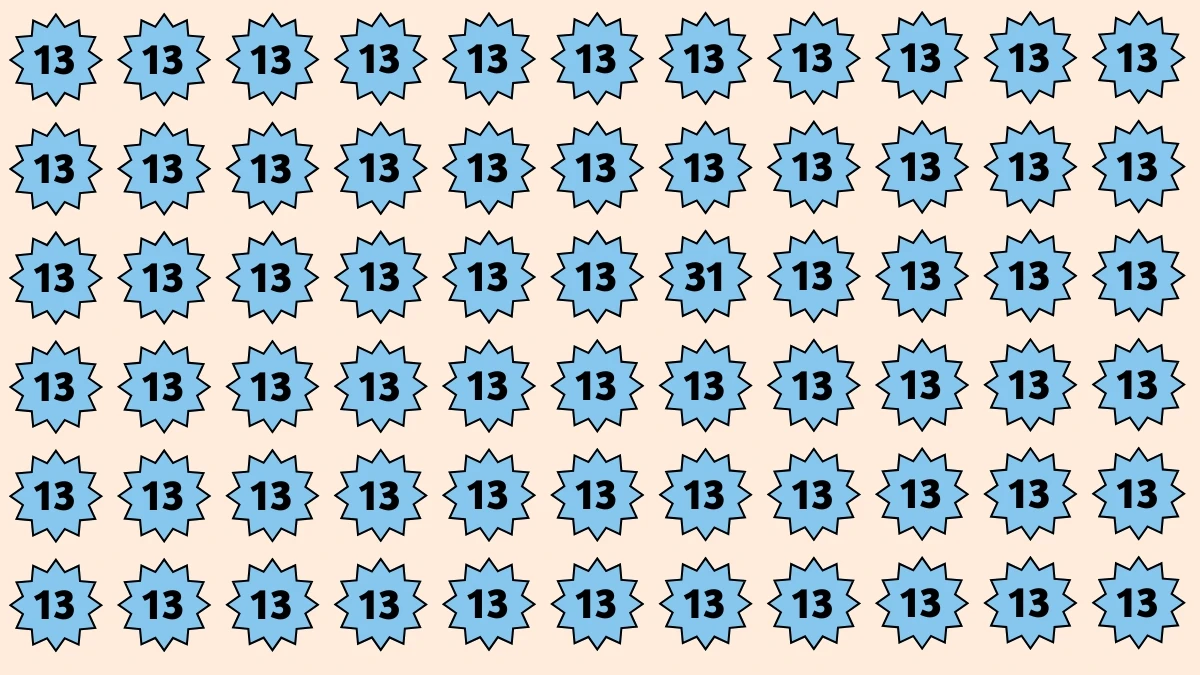 Optical Illusion: Only Sharp Eyes Can Find the Number 31 Fast!