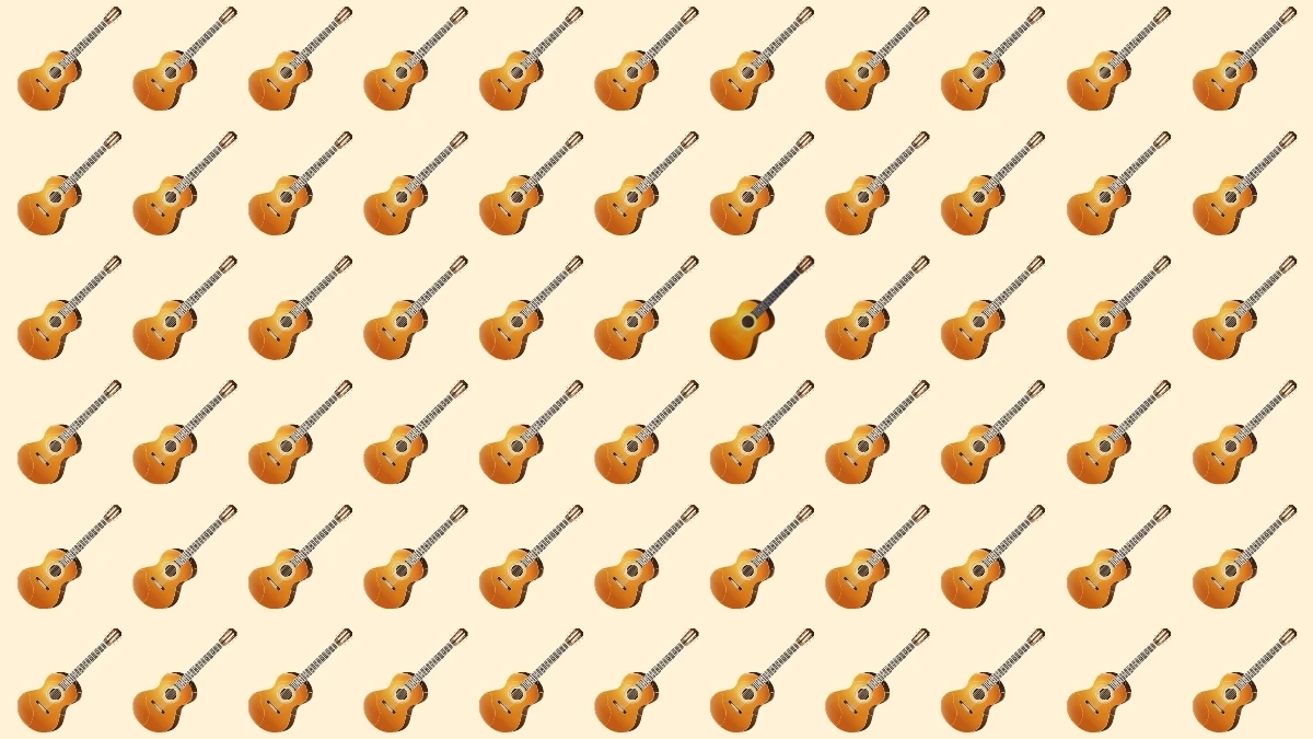 Optical Illusion: Only Sharp Eyes Can Find the Odd Guitar in 7 Seconds