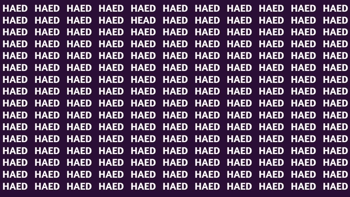 Optical Illusion: Only Sharp Eyes Can See the Hidden Word HEAD in 6 Seconds