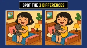 Optical Illusion: Test Your Eagle Eyes and Spot the 3 Differences in 7 Seconds