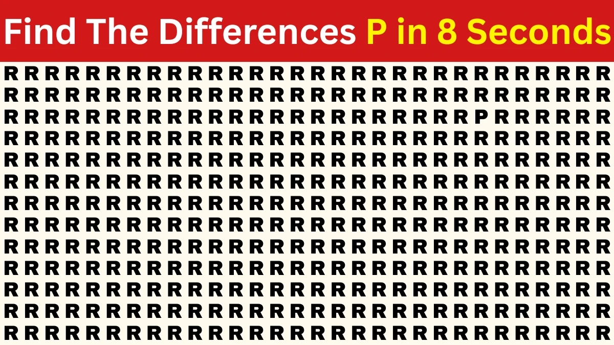 Brain Teaser: Challenge Yourself to Find the Letter P in 8 Seconds Brain Teaser: Challenge Yourself to Find the Letter P in 8 Seconds