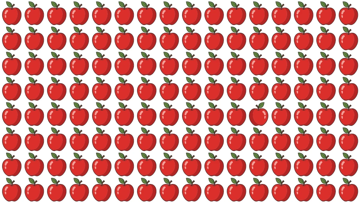 Optical Illusion: Can You Identify the Odd Apple in Just 6 Seconds?