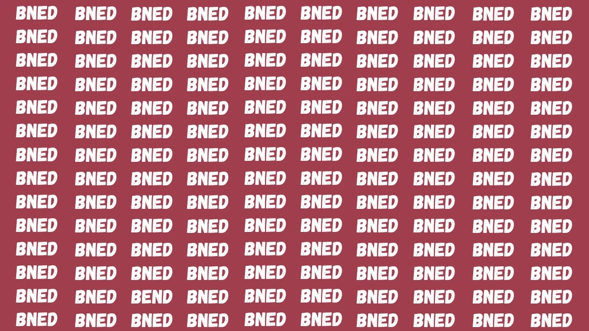 Optical Illusion: Only Sharp Eyes Can See the Hidden Word BEND in 6 Seconds Optical Illusion: Only Sharp Eyes Can See the Hidden Word BEND in 6 Seconds