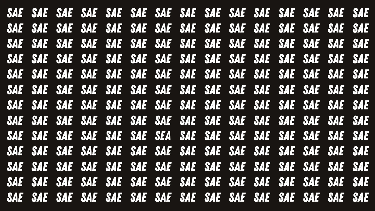 Optical Illusion: Only Sharp Eyes Can See the Hidden Word SEA in 6 Seconds Optical Illusion: Only Sharp Eyes Can See the Hidden Word SEA in 6 Seconds