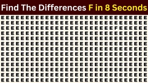 Brain Teaser: Challenge Yourself to Find the Letter F in 8 Seconds