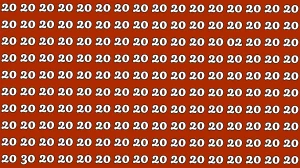 Optical Illusion: Within 5 Seconds Spot The Number 02 and 30 among 20