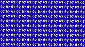 Optical Illusion: Within 6 Seconds Spot The Number 76 and 97 among 67s