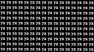 Optical Illusion: Within 7 Seconds Spot The Number 75 and 27 among 72