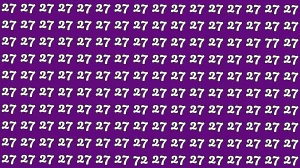 Optical Illusion: Within 7 Seconds Spot The Number 77 and 72 among 27