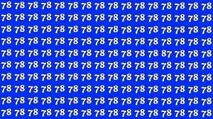 Optical Illusion: Within 7 Seconds Spot The Number 87 and 73 among 78