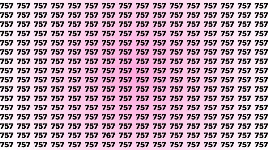 Optical Illusion Brain Challenge: If you have Sharp Eyes Find the Number 767 among 757 in 16 Secs