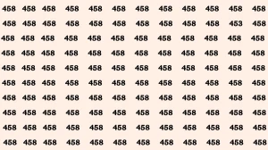 Observation Visual Test: If you have Hawk Eyes Find the Number 453 among 458 in 12 Secs