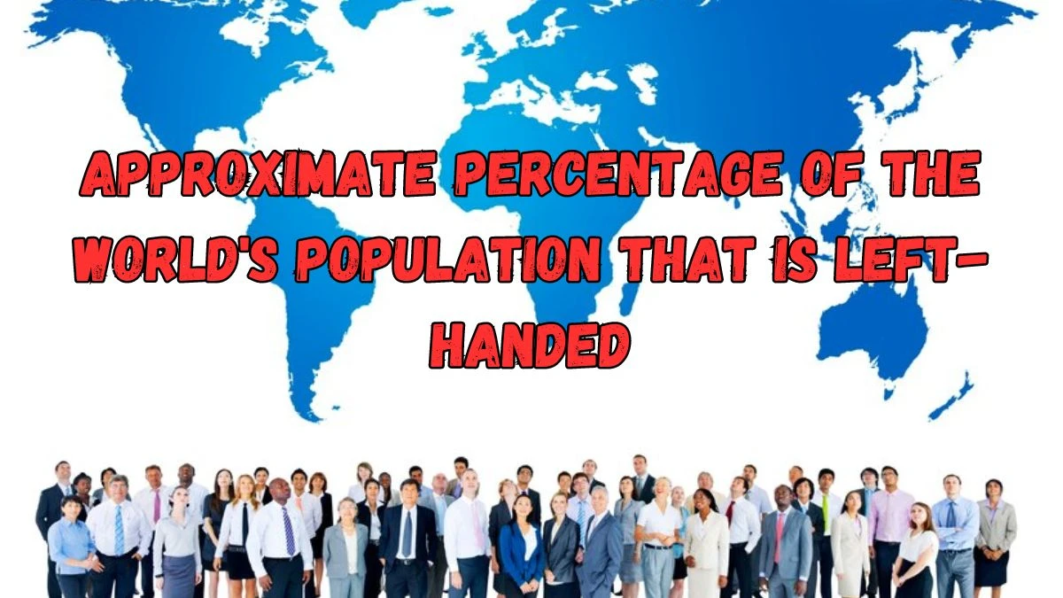 Approximate Percentage of the World's Population that is Left-Handed March 16, 2024