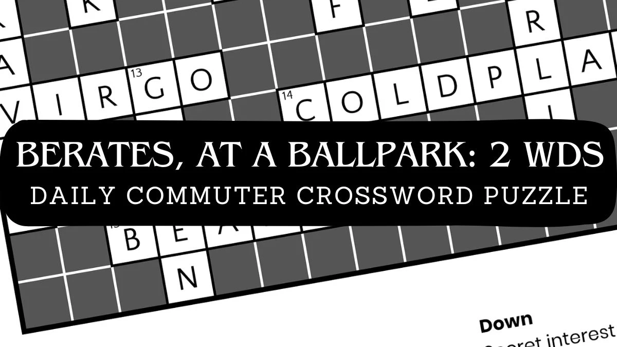 Daily Commuter Berates at a ballpark: 2 wds Crossword Puzzle Clue