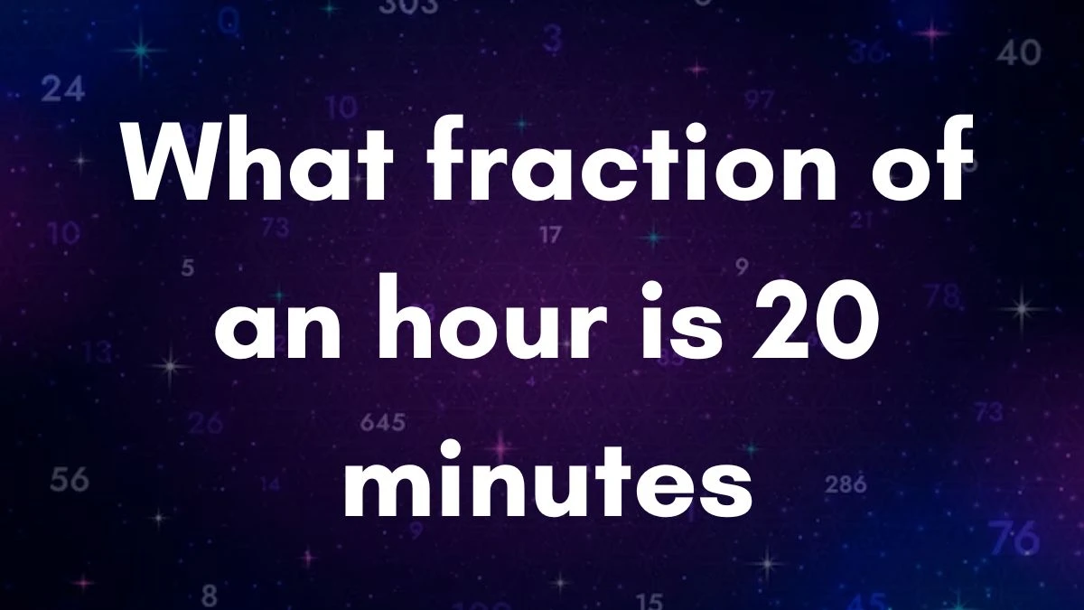 What fraction of an hour is 20 minutes? 