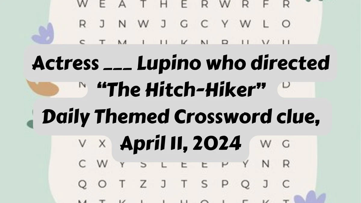Actress ___ Lupino who directed “The Hitch-Hiker” Daily Themed Crossword clue, April 11, 2024