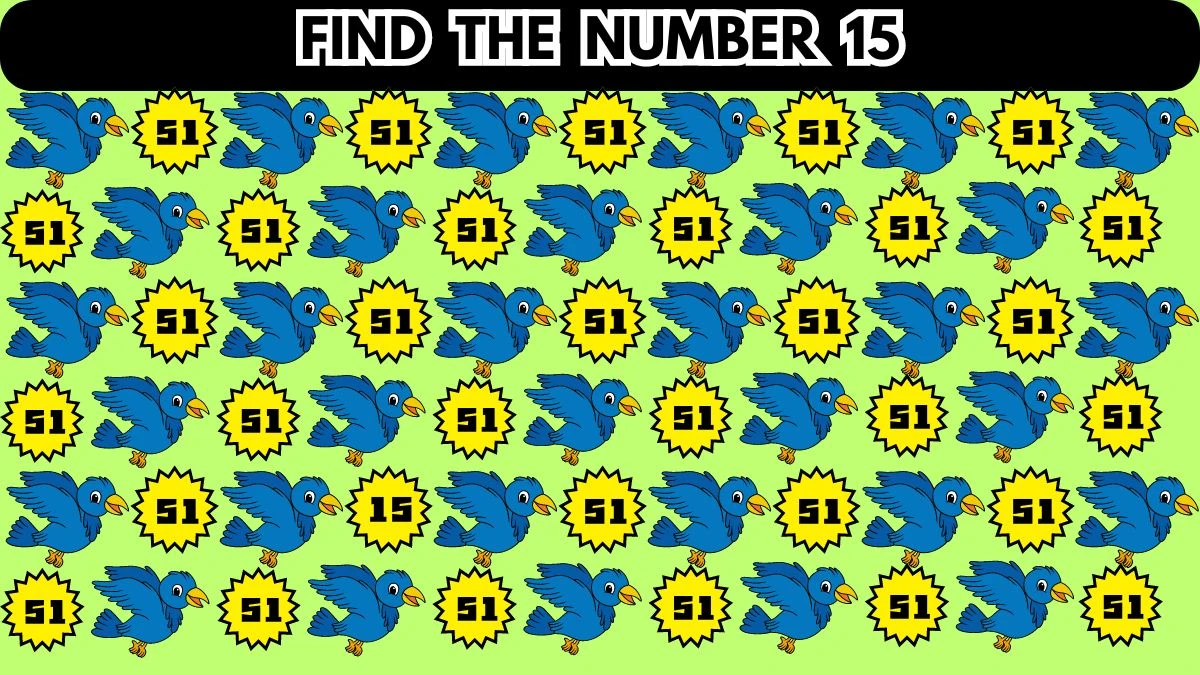 Brain Teaser for Geniuses: Only Genius Can Spot the Number 15 among 51 in 5 Secs