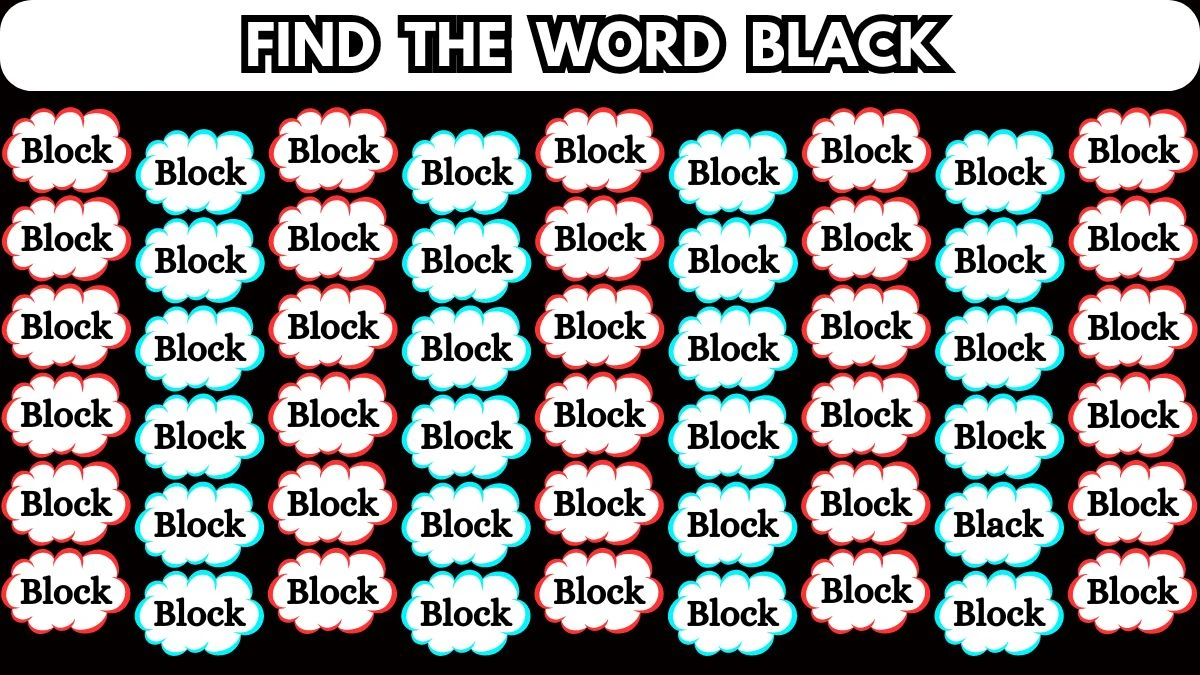 Brain Teaser IQ Test: Can you Find the Word Block among Block in 8 Secs