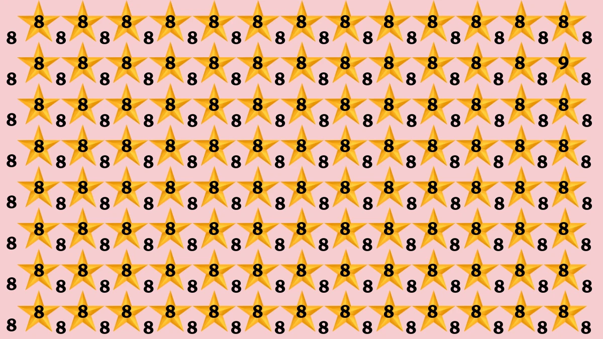 Brain Teasing Visual Test: Only Eagle-Eyed Person Can Find 9 among 8's within 15 secs