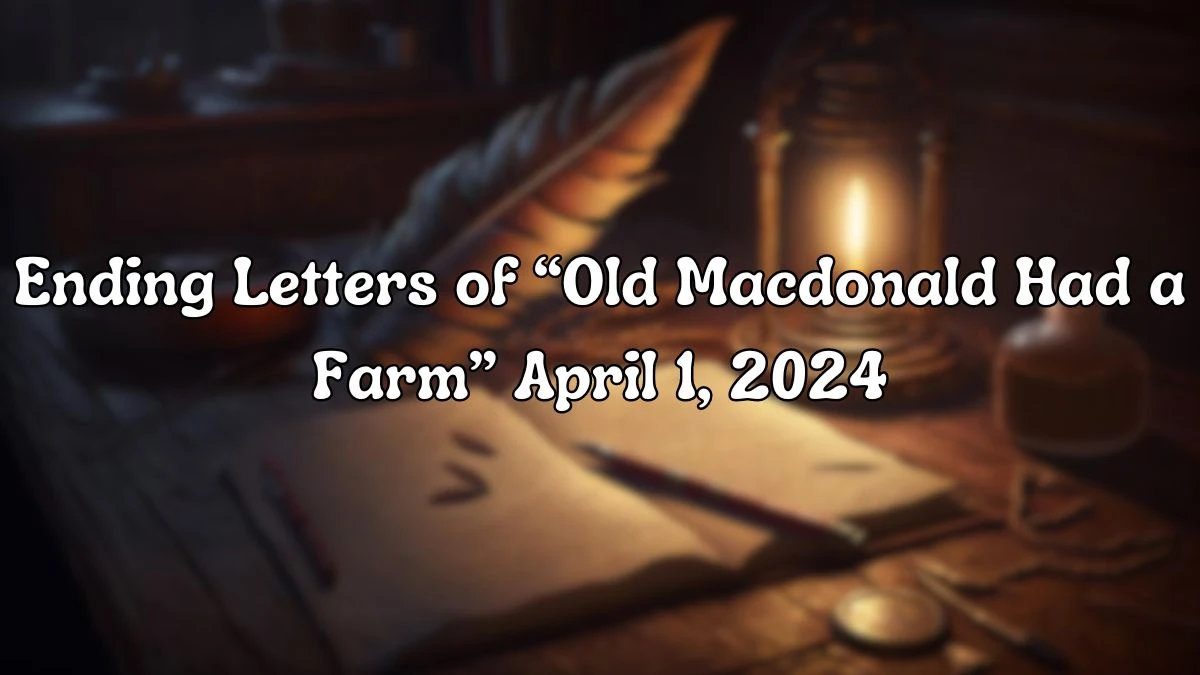 Discover the Answer For the Crossword Clue: Ending Letters of “old Macdonald Had a Farm” April 1, 2024