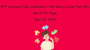 NYT Crossword Clue Crustaceans in the Genus Cyclops Have Only One of This Organ Answer Revealed with 3 Letters As Of April 20, 2024