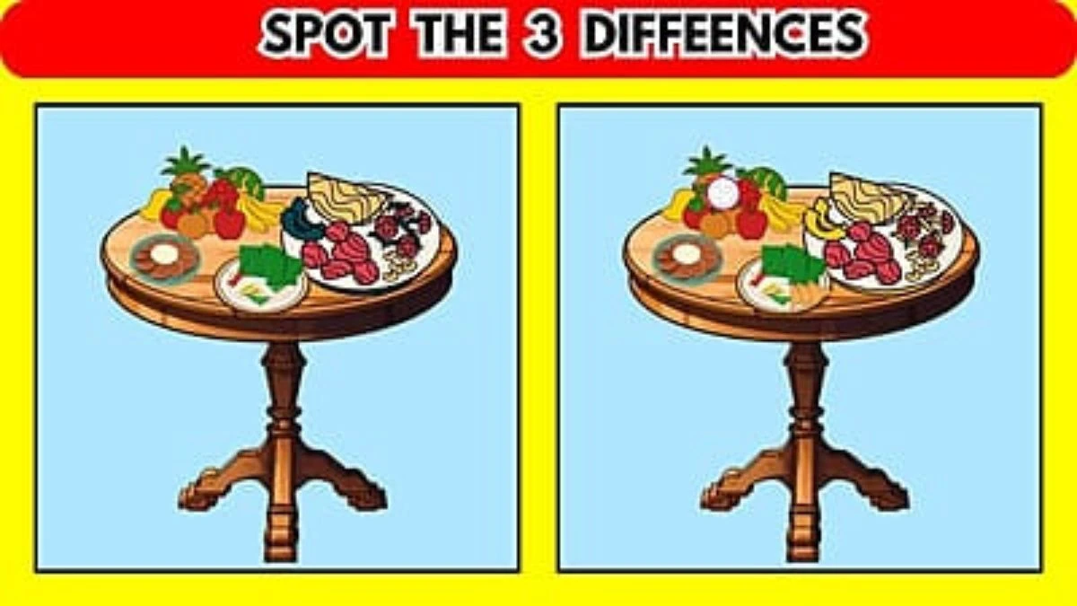 Optical Illusion Spot the Difference Game: Only eagle eyes can spot the 3 Differences in this Image in 10 Secs