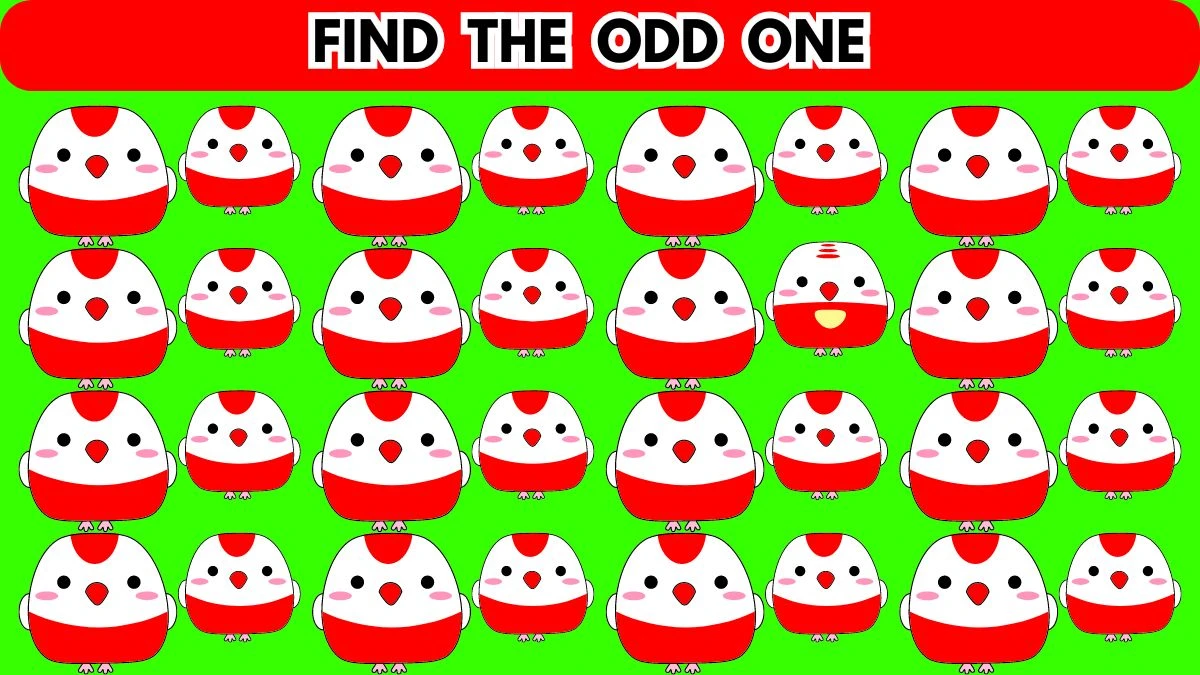 Optical Illusion  to Test Your IQ: Only 5% People Can Spot the Odd One in this Image in 5 Secs
