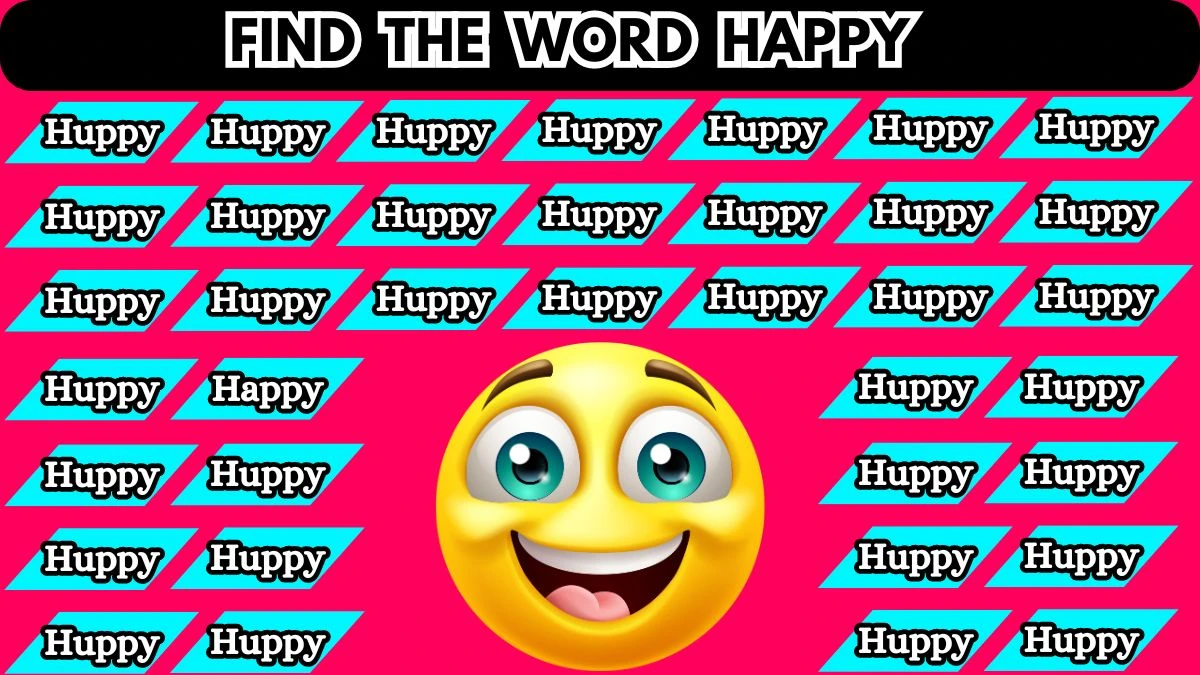 Optical Illusion Visual Test: Only 5% of People Can Spot the Word Happy in 5 Secs