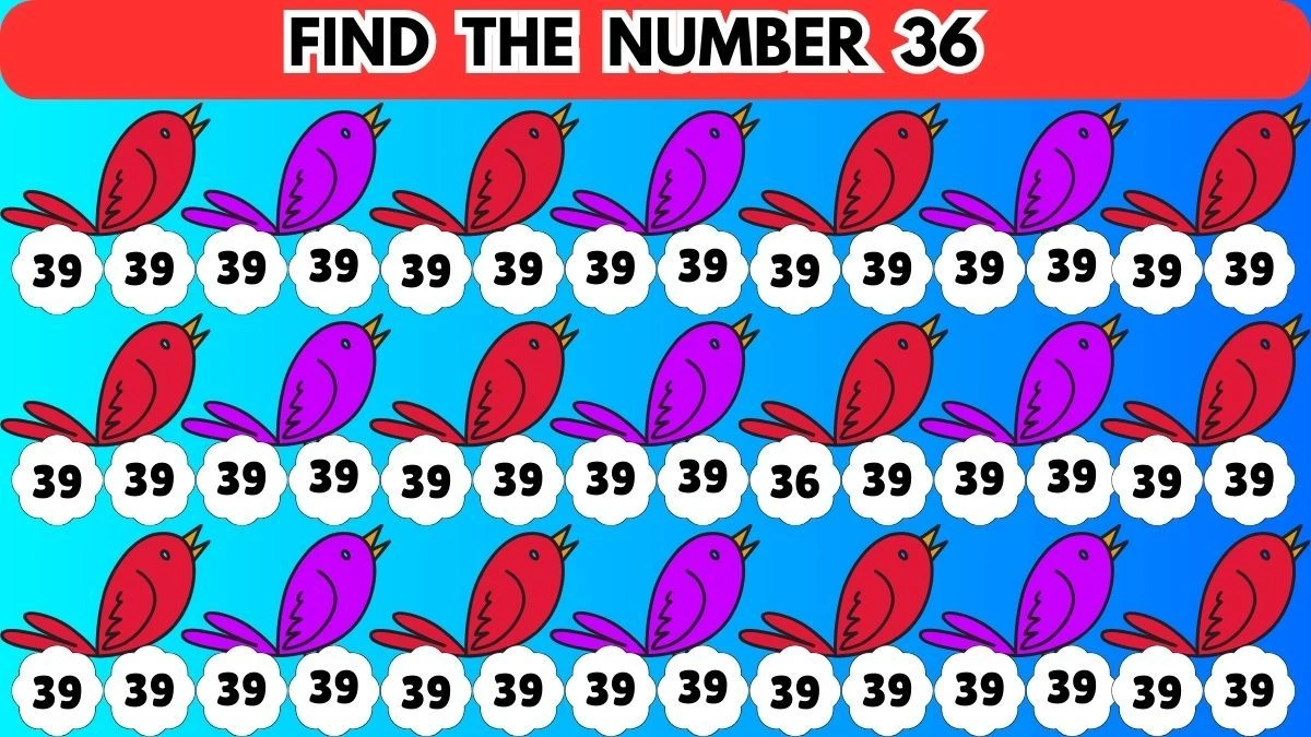 Seek And Find Puzzle: Only Highly Intelligent People Can Spot The Number 36 Among 39 In 8 Secs