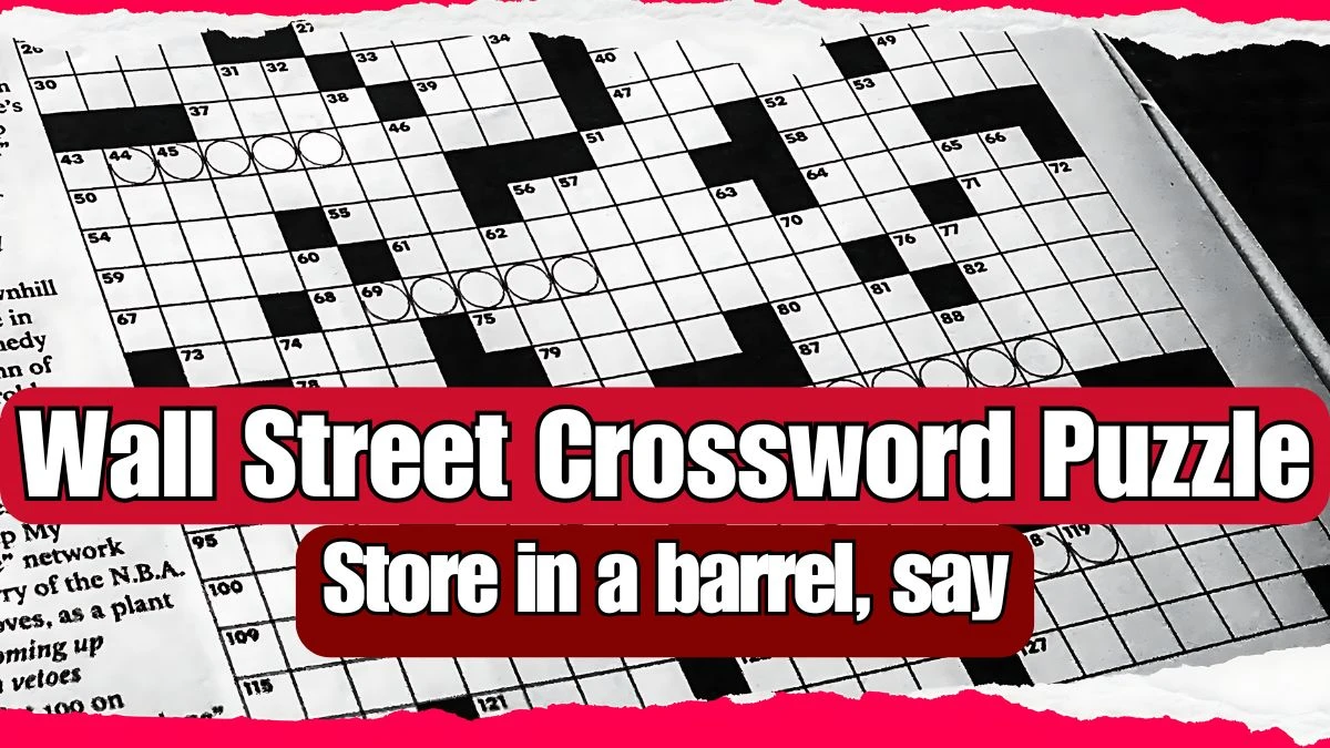 Store in a barrel, say Wall Street Crossword Clue Answer April 24, 2024