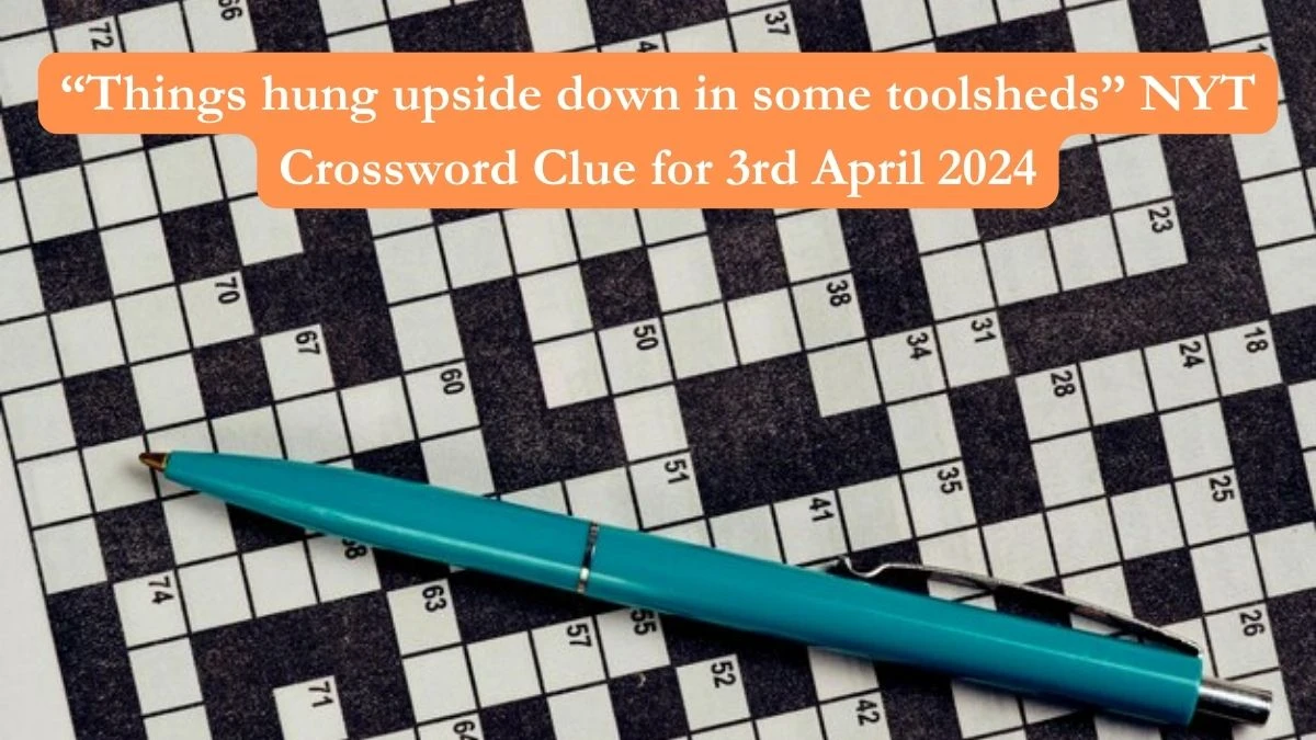 “Things hung upside down in some toolsheds” NYT Crossword Clue for 3rd April 2024